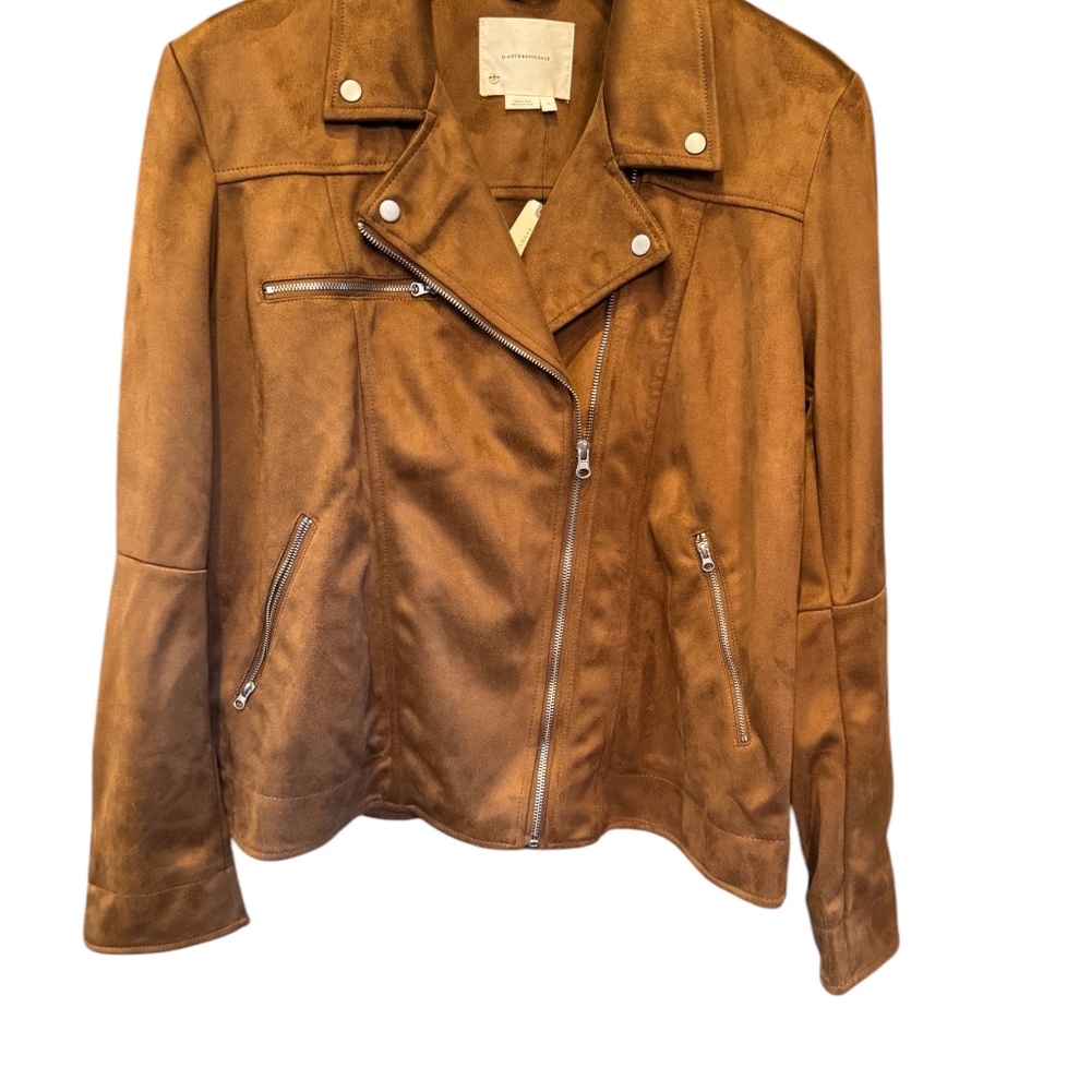 Anthropologie Brown Leather Jacket